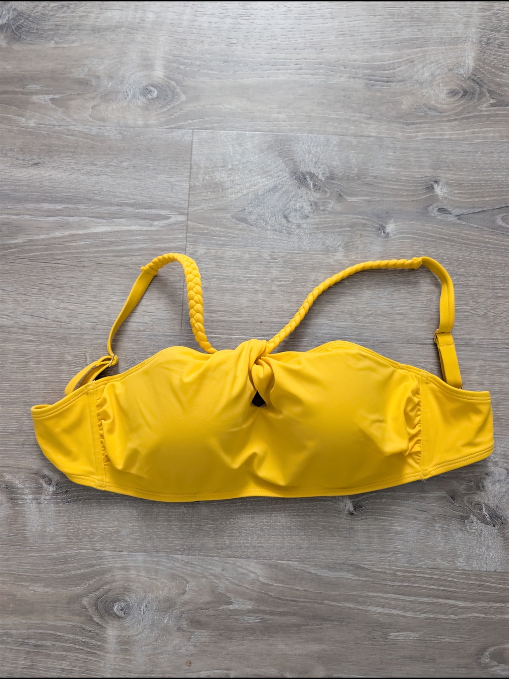 Shade & Shore Yellow Bandeau Bikini Top